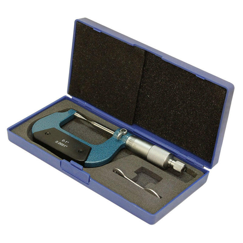 0-1" 25 Degree Point Micrometer 0.0001'' Graduation Carbide Tipped