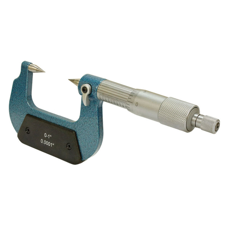 0-1" 25 Degree Point Micrometer 0.0001'' Graduation Carbide Tipped