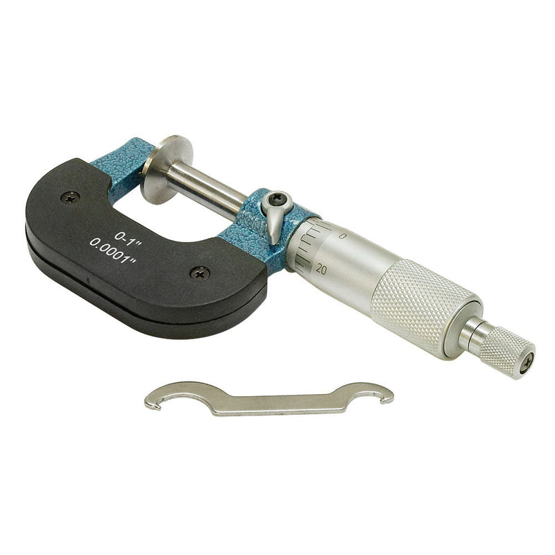 0-1" Disc OD Micrometer 0.0001'' Graduation Flange Ratchet Stop Spindle