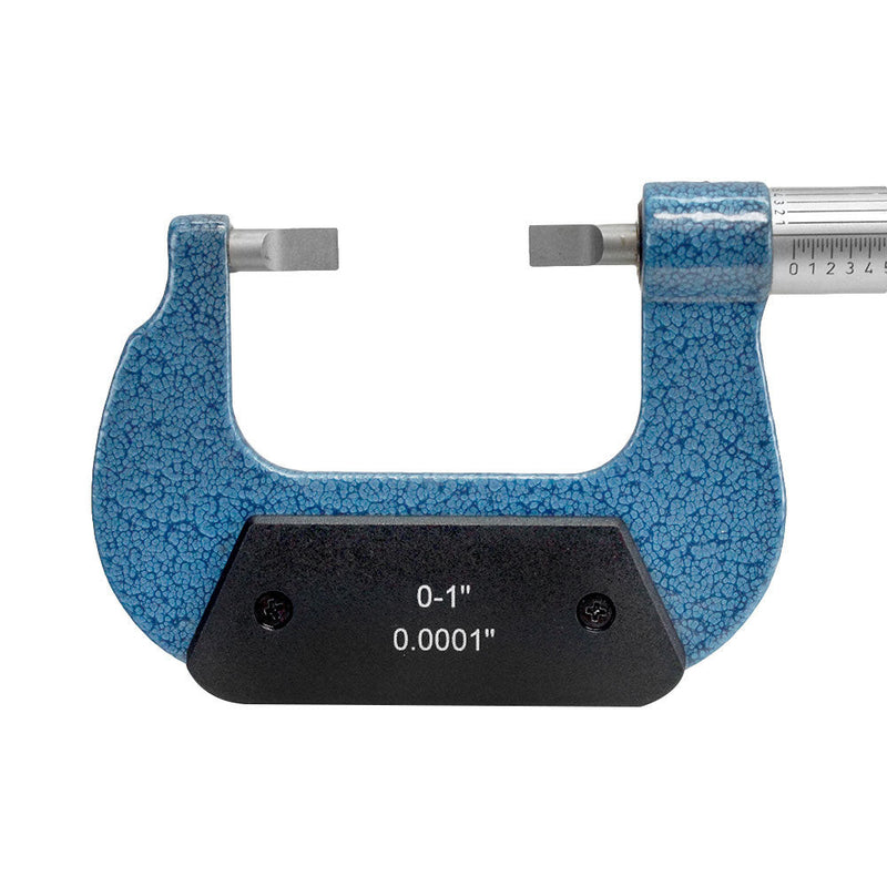 0-1" Outside Blade Micrometer Solid Metal Frame 0.0001" Blade Thickness .030"