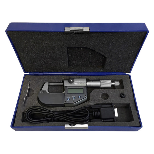 0-1"/ 0-25mm IP54 3-Key Digital Electronic Outside Micrometers 0.00005'' Graduation