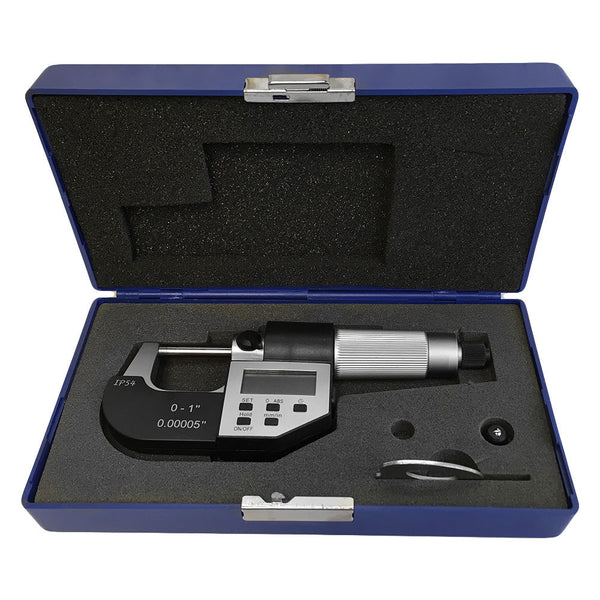 0-1"/0-25mm IP54 5-Key Electronic Digital Outside Micrometers 0.00005'' Direct RS232