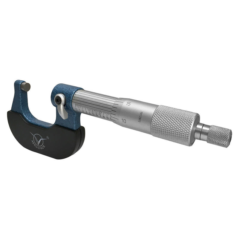 0-1'' Outside Micrometer Solid Metal Frame 0.0001'' Graduation Ratchet Stop