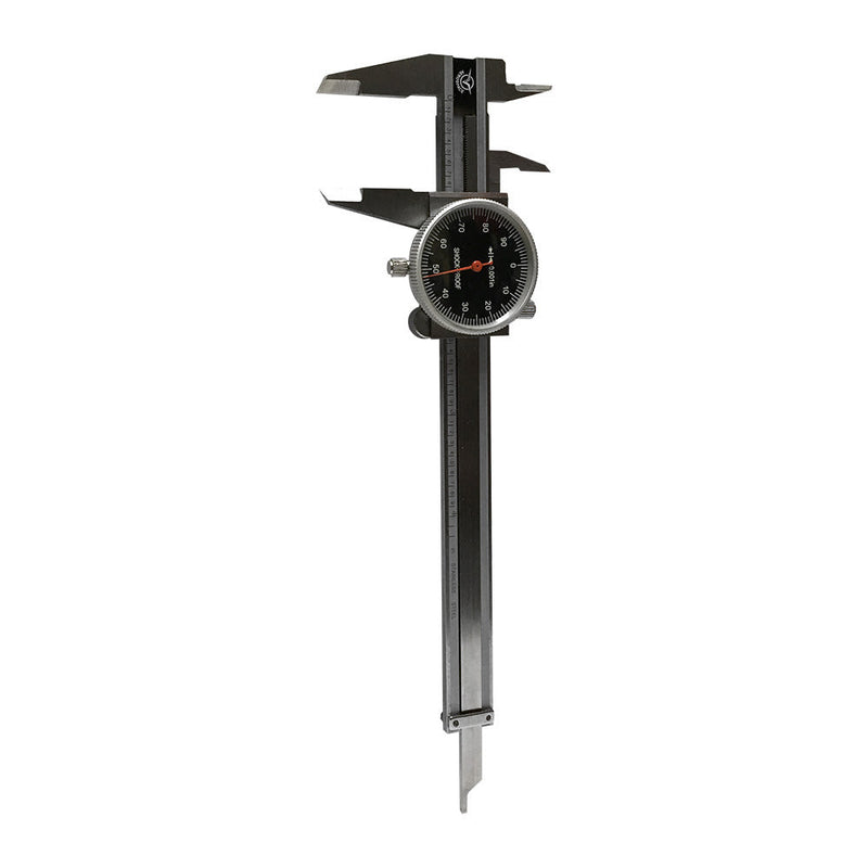 0-4'' stainless Steel 4 Way Dial Caliper Black Face Shock Proof 0.001'' Graduation