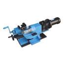 Blue 1HP electric pipe notcher with vise and variable 0–250 RPM speed control