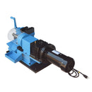 Workshop tube and pipe notching machine with adjustable vise and handle