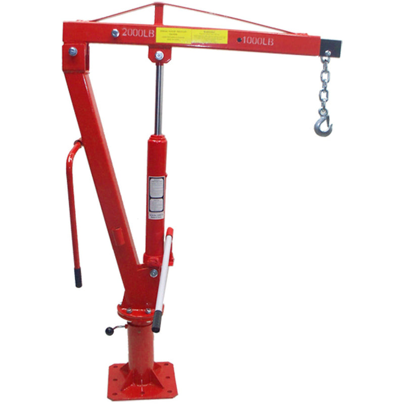 1 Ton Swivel Lift Lifting Davit Crane Lift Hoist Pickup Truck Cherry Picker 2,000 Lbs