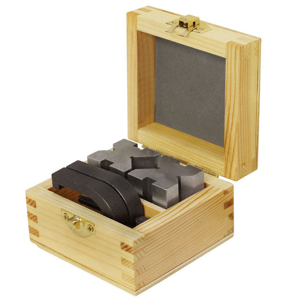 1" Capacity V-Blocks & Clamp Set, A pair, 1-1/4" x 1-1/4" x 1-5/8"