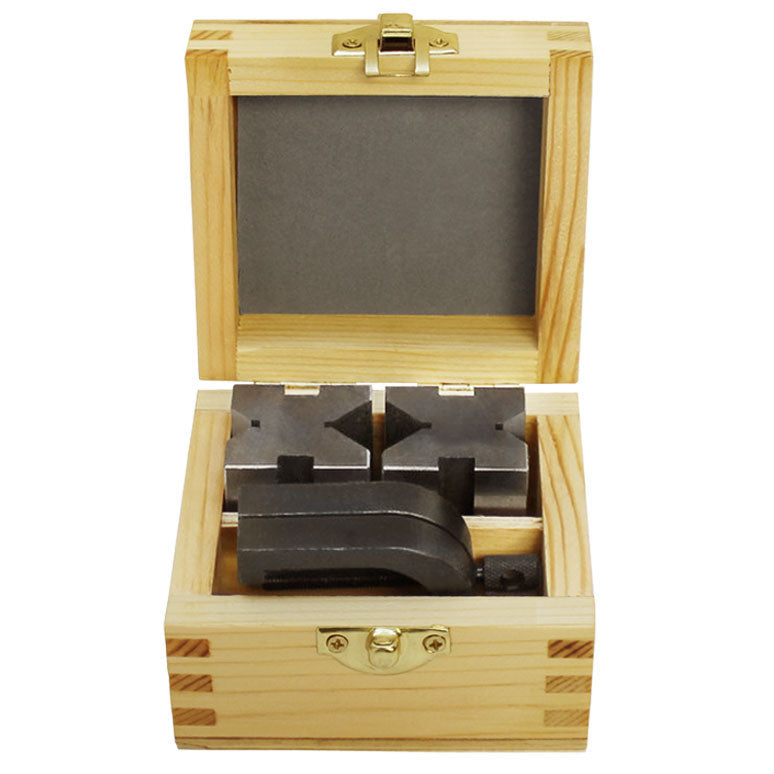 1" Capacity V-Blocks & Clamp Set, A pair, 1-1/4" x 1-1/4" x 1-5/8"