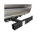 Hydraulic tow truck crane with adjustable lifting arm and steel construction