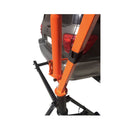 Truck-mounted hydraulic hoist crane with foldable legs and lifting hook