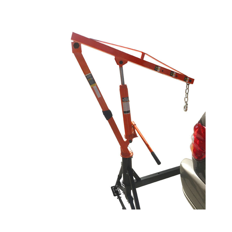 1,000 LB Tow Hydraulic Pickup 2'' Hitch Mount Truck Crane Swivel Hoist Lift