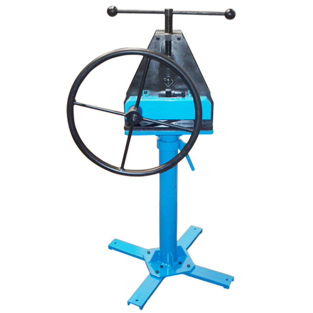 Industrial tube and pipe roller with pedestal stand and hand wheel control