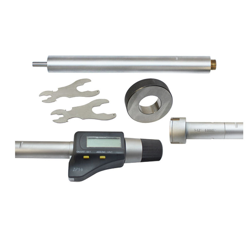 1-1.2" Electronic 3-Point Internal Micrometer .00005" Extension CASE INCLUDED