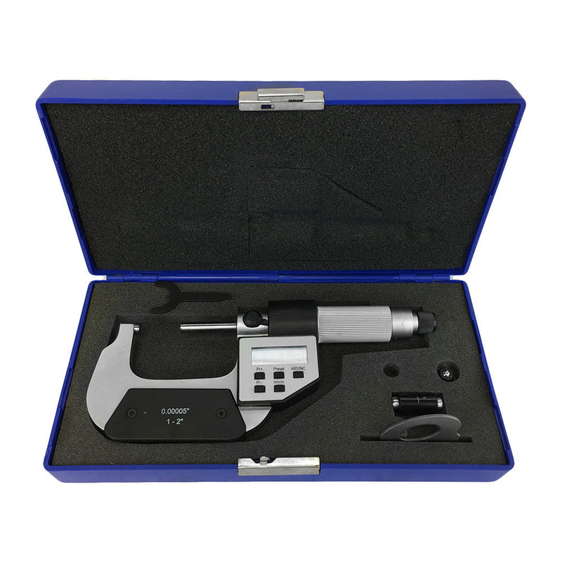 1-2" / 25-50 mm IP54 5-Key Electronic Digital Outside Micrometers 0.00005'' Direct RS232