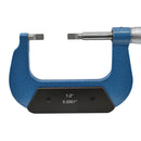 1-2" Outside Blade Micrometer Solid Metal Frame 0.0001" Blade Thickness .030"