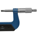 1-2" Outside Blade Micrometer Solid Metal Frame 0.0001" Blade Thickness .030"