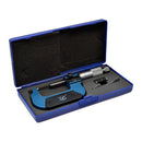 1-2 inch digital micrometer .0001" precision tool in blue case with accessories