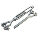 1/2" x 9" Turnbuckle JAW JAW Pulley Galvanized Drop Forge Swivel Hoist Eye WLL 2,200 LBS