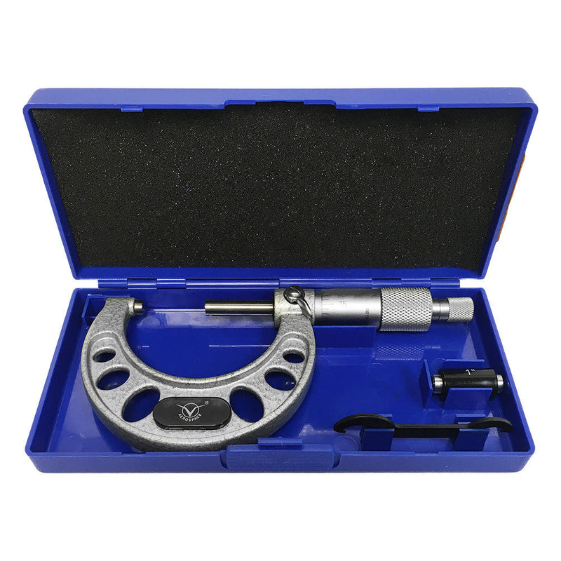 1-2'' SNK Style Outside Micrometer Solid Metal Frame 0.0001'' Graduation Ratchet Stop