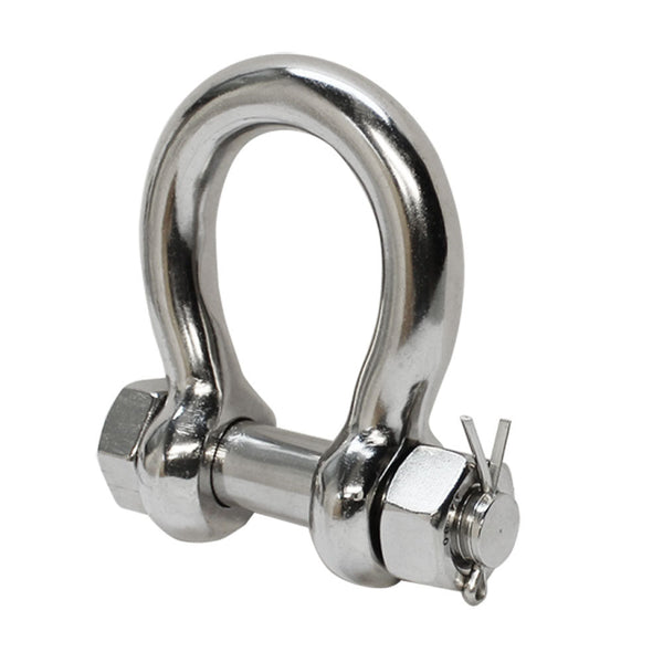 1/2" Stainless Steel Bolt Pin Anchor Shackle Marine With Oversized Pin Bow Rigging