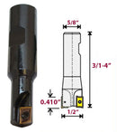 1/2'' x 5/8" 90 Degree Square Shoulder Indexable End Mill APKT Insert