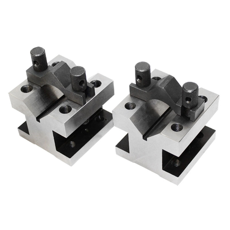 1-3/8" x 1-3/8" x 1-3/16'' V-Block & Clamp Set Steel Gauge Gage Machinist Tool