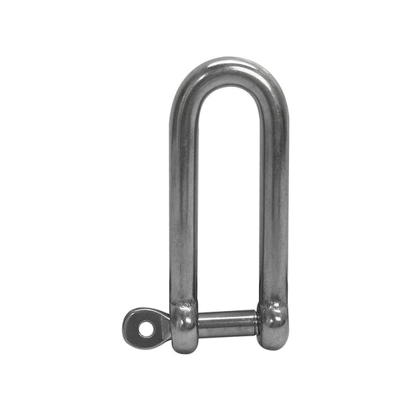 1/4" Stainless Steel Captive Pin Long D Shackle Threaded Boat Marine 750 Lbs WILL