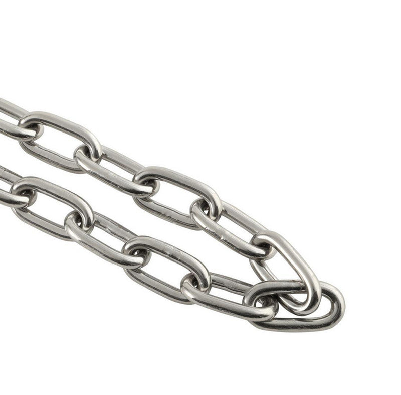 1/4" x 10 Ft T316 Stainless Steel Proof Coil Welded Link Chain 1,250 WLL