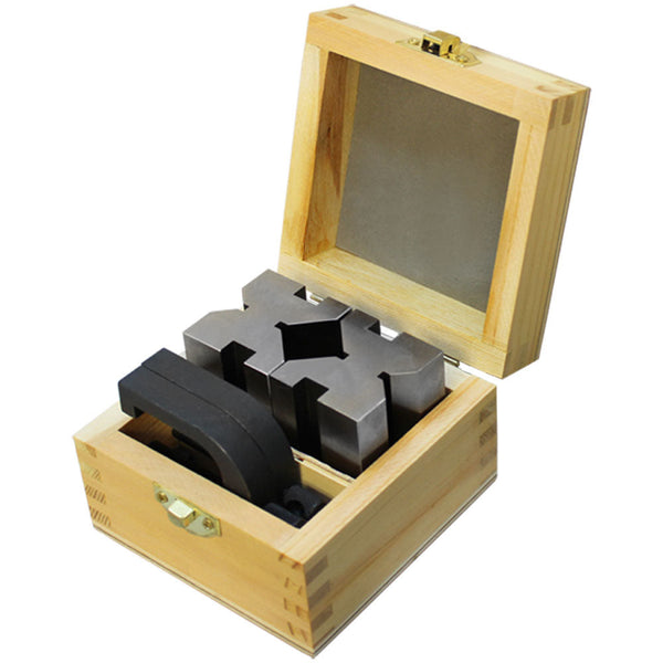 1-5/8" x 1-3/4" x 2-3/4" V-Block & Clamp Set Steel Gauge Gage Machinist Tool