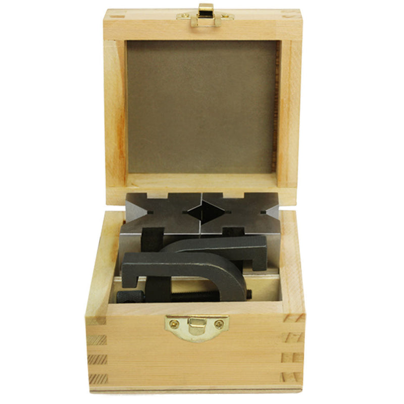 1-5/8" x 1-3/4" x 2-3/4" V-Block & Clamp Set Steel Gauge Gage Machinist Tool