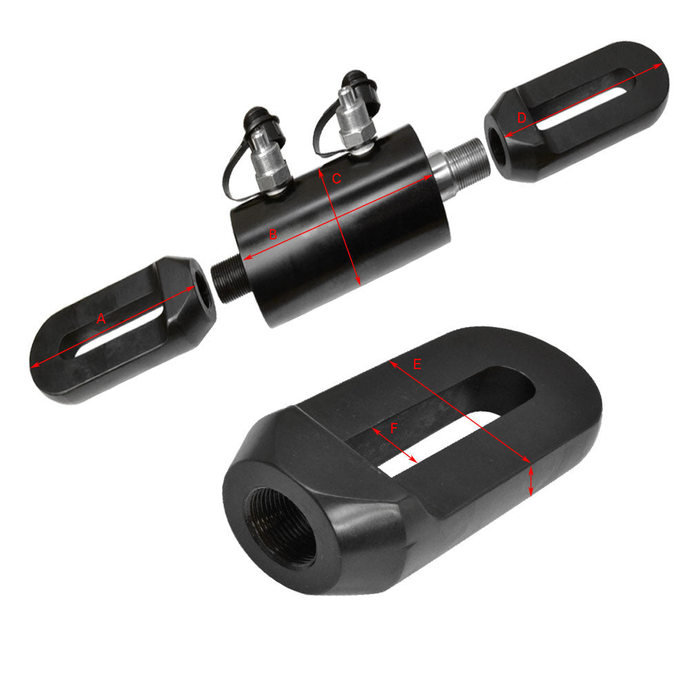 Push pull hydraulic ram cylinder for auto repair, fabrication, and construction use