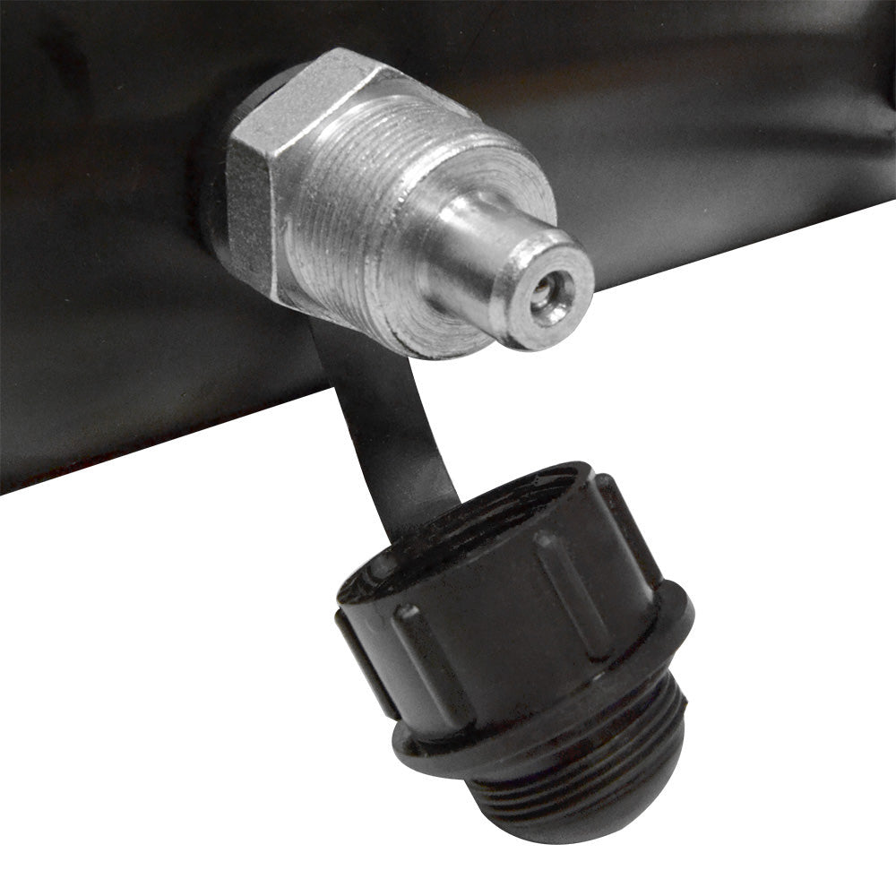 Heavy duty steel hydraulic cylinder for workshop pushing and pulling applications.