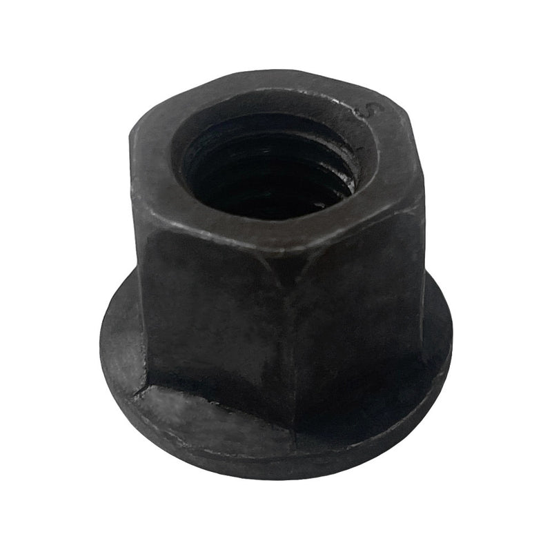 10 Pc 1/2"-13 Thread Flange Nut Steel Hex Threading Black Oxide Finish