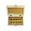 10 PC 1/4''-3/4''  HSS 2 & 4 Flut End Mill Set Tin Coated Single End Shank Mills