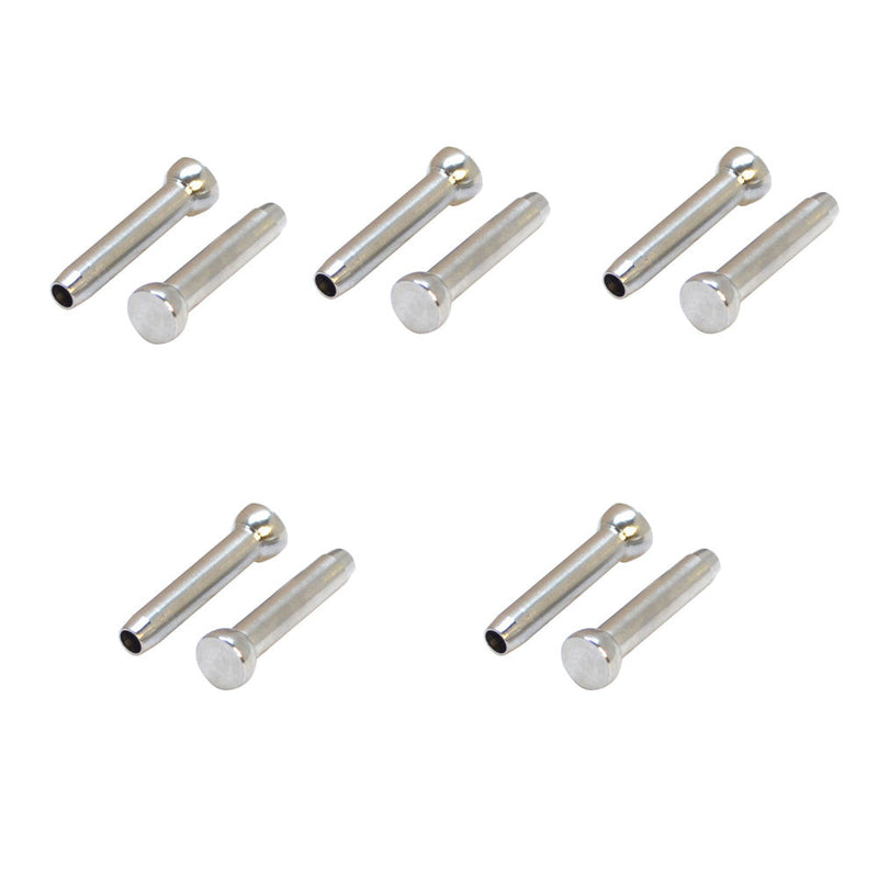 10 Pc 1/8" Cable Railing T316 Stainless Steel Stemball Swage for WOOD POST