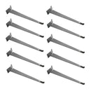 10 Pc 10'' Chrome Slatwall Glass Shelf Bracket Retail Display Fixture Metal Hanger