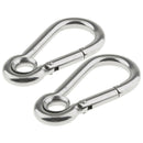 10 Pc 11/32" Boat Marine Stainless Steel Spring Snap Hook Eyelet Carabiner