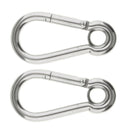 10 Pc 11/32" Boat Marine Stainless Steel Spring Snap Hook Eyelet Carabiner