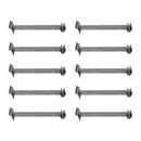 10 PC 12" Chrome Slatwall Hangrail Bracket Hold 1-3/4" x 1/2" Rectangular Tube on Slatwall Retail Display