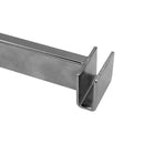 10 PC 12" Chrome Slatwall Hangrail Bracket Hold 1-3/4" x 1/2" Rectangular Tube on Slatwall Retail Display
