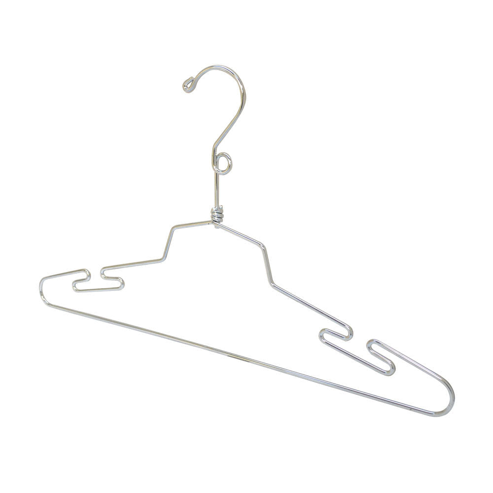 10 Pc 16" Lingerie Hanger Clothes Display Store Fixture Chrome Finish with Loop