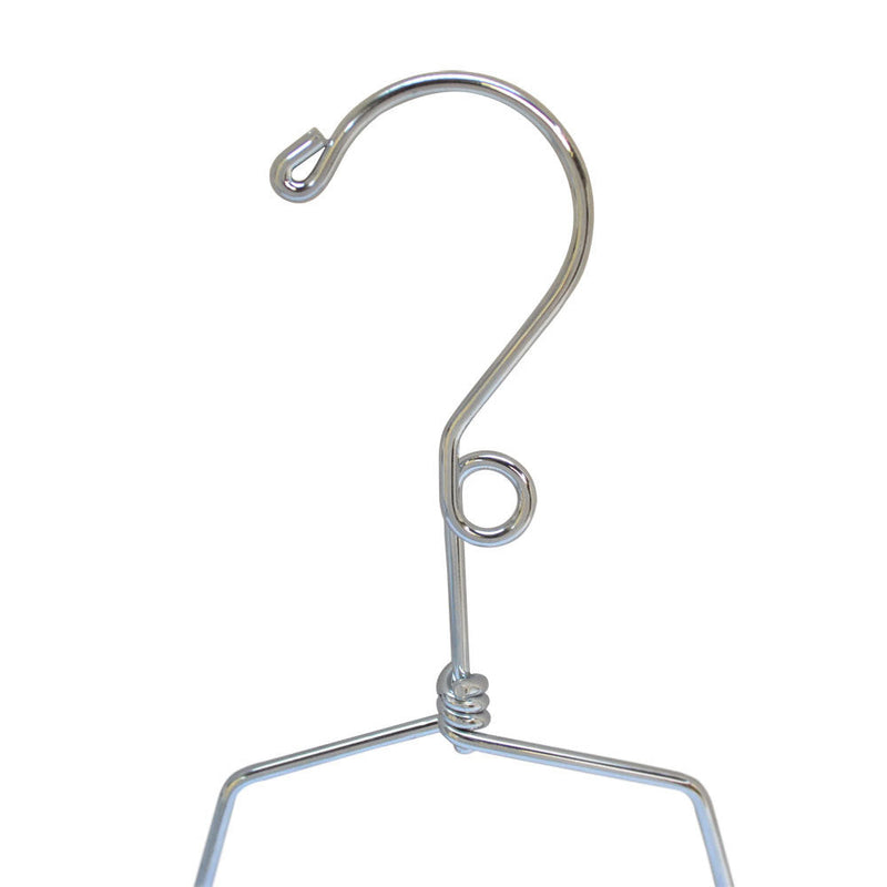 10 Pc 16" Lingerie Hanger Clothes Display Store Fixture Chrome Finish with Loop
