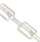 10 Pc 16'' Clear Plastic Clothes Stacking Hanger Connector Space Saving 9 Slots