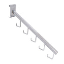 10 Pc 17-1/2''L Chrome Gridwall 5 J Hook Waterfall Faceout Square Tube Fixture