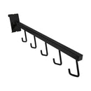 10 Pc 17-1/2''L GLOSS BLACK Gridwall 5 J Hook Waterfall Faceout Square Tube Fixture