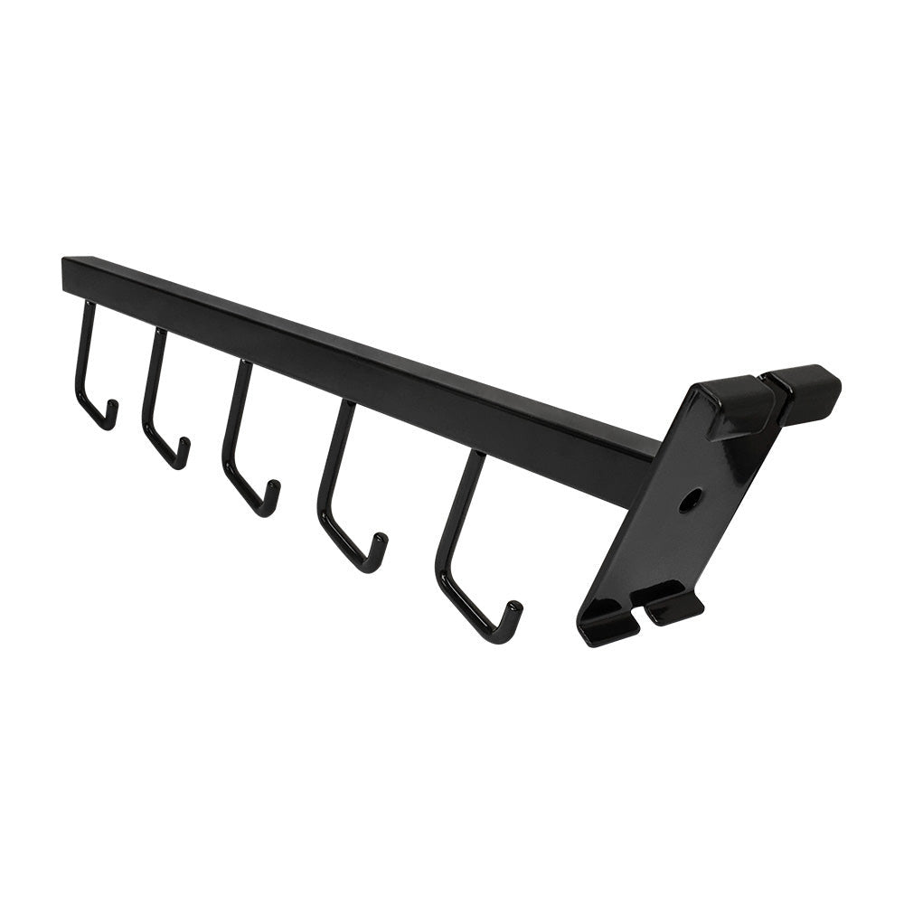 10 Pc 17-1/2''L GLOSS BLACK Gridwall 5 J Hook Waterfall Faceout Square Tube Fixture
