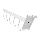 10 Pc 17-1/2''L WHITE Gridwall 5 J Hook Waterfall Faceout Square Tube Fixture