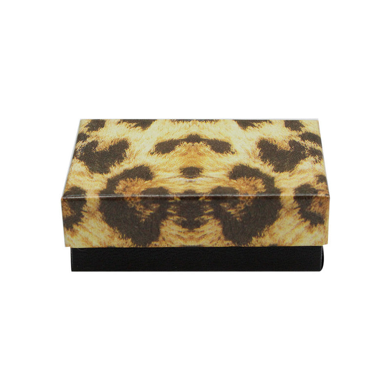 110 PC 2-5/8" x 1-1/2" Gift Boxes Jewelry Leopard Print Cotton Filled Batting Cardboard Box