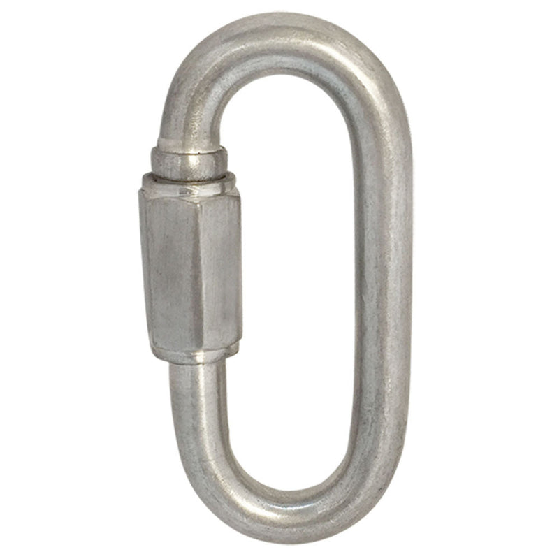 10 Pc 3/8" Stainless Steel Quick Link 1,600 Lbs Cap WLL Boat Marine SS316 Locking Carabiners Quickdraws